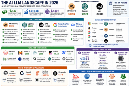 AI LLM Landscape is dominated by Anthropic, OpenAI, and xAI