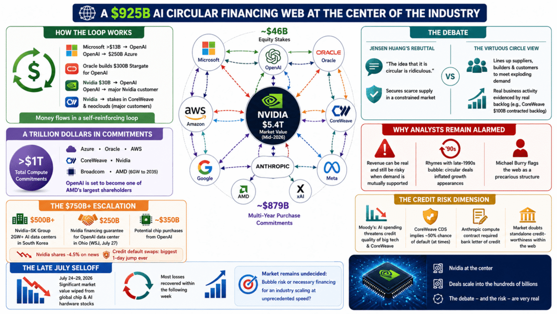 AI circular financing Nvidia OpenAI Microsoft