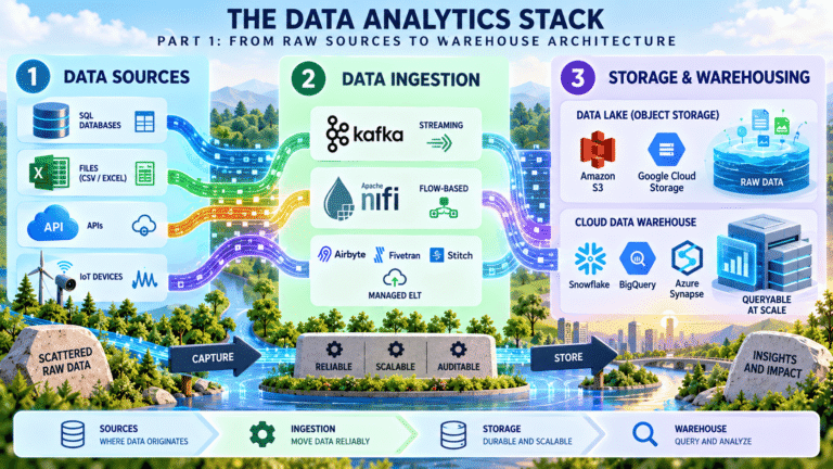 The Complete Data Analytics Stack: Part 1, From Raw Sources to Warehouse Architecture