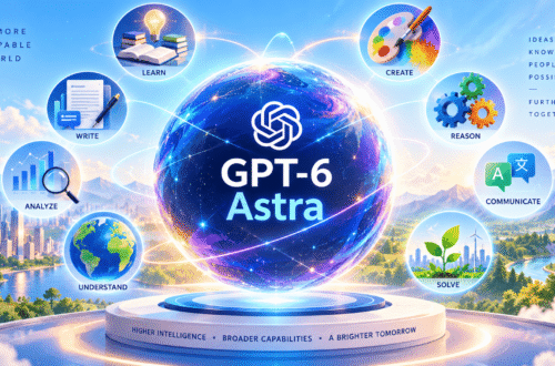 GPT-6 Astra connects learning, writing, reasoning, creativity, understanding, and problem-solving around a vision of broader AI capabilities and expanded possibilities.